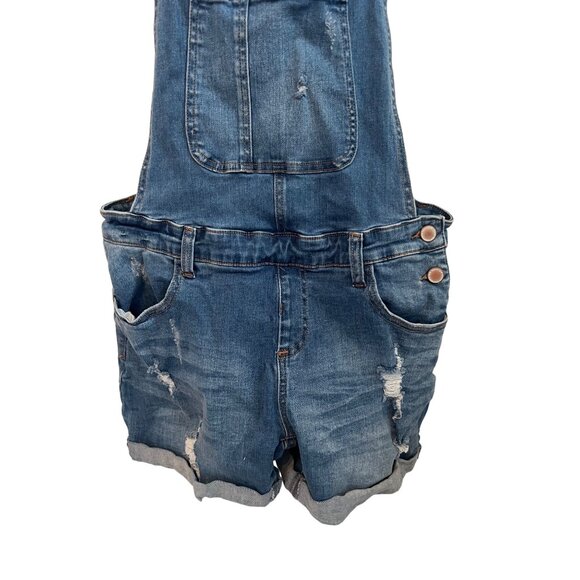 Vintage I & M Jeans Women’s Size L cBlue Jean Denim Overalls Mid Rise Distressed - Picture 3 of 5